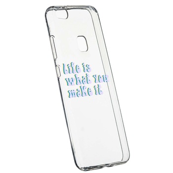Husa de protectie cu mesaj Life is..., pentru Huawei P10 Lite, rezistenta la uzura, anti-alunecare, din silicon Premium, 491 Husa de protectie cu mesaj Life is..., pentru Huawei P10 Lite, rezistenta la uzura, anti-alunecare, din silicon Premium, 491