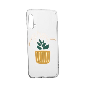 Husa de protectie cu mesaj Grow, pentru Huawei Honor 20 Pro, rezistenta la uzura, anti-alunecare, din silicon Premium, 490 Husa de protectie cu mesaj Grow, pentru Huawei Honor 20 Pro, rezistenta la uzura, anti-alunecare, din silicon Premium, 490