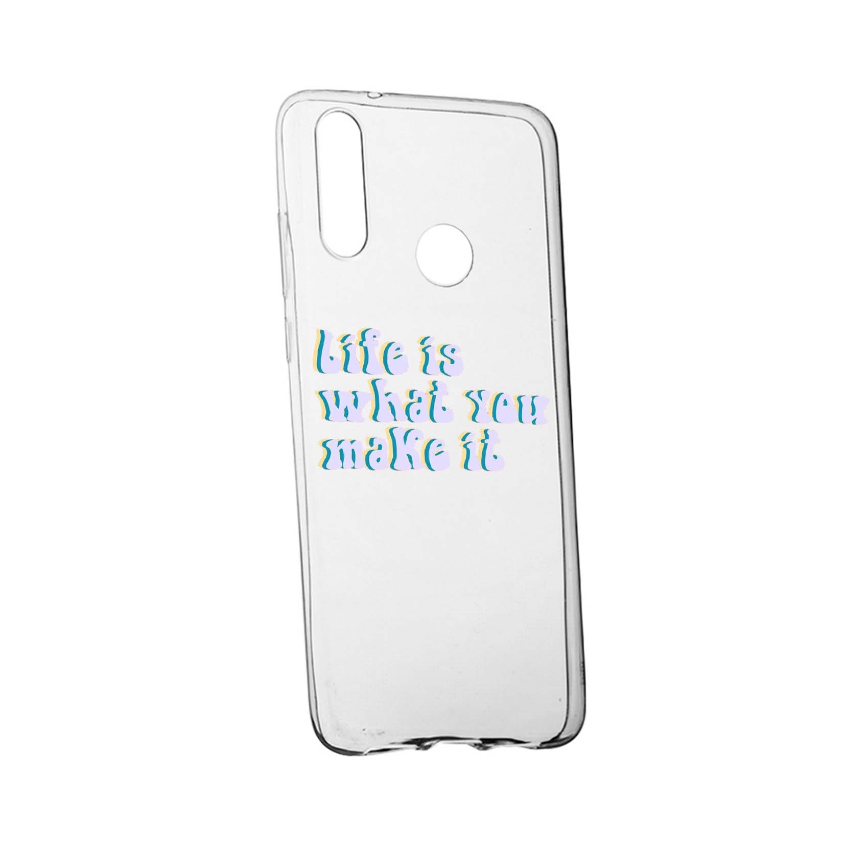 Husa de protectie cu mesaj Life is..., pentru Xiaomi Mi A3 Lite, rezistenta la uzura, anti-alunecare, din silicon Premium, 491
