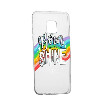 Husa de protectie cu mesaj Born To Shine, pentru Sony Xperia 10/ XA3, rezistenta la uzura, anti-alunecare, din silicon Premium, 489 Husa de protectie cu mesaj Born To Shine, pentru Sony Xperia 10/ XA3, rezistenta la uzura, anti-alunecare, din silicon Premium, 489