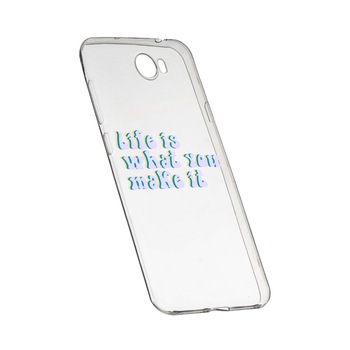 Husa de protectie cu mesaj Life is..., pentru Huawei Y7 /Enjoy 7 Plus /Nova Lite Plus 2017, rezistenta la uzura, anti-alunecare, din silicon Premium, 491 Husa de protectie cu mesaj Life is..., pentru Huawei Y7 /Enjoy 7 Plus /Nova Lite Plus 2017, rezistenta la uzura, anti-alunecare, din silicon Premium, 491