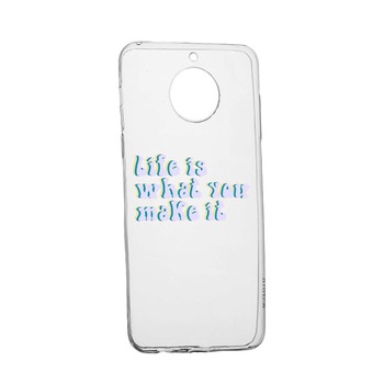 Husa de protectie cu mesaj Life is..., pentru Motorola Moto G7 Power, rezistenta la uzura, anti-alunecare, din silicon Premium, 491 Husa de protectie cu mesaj Life is..., pentru Motorola Moto G7 Power, rezistenta la uzura, anti-alunecare, din silicon Premium, 491