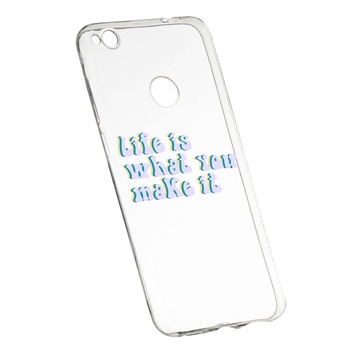 Husa de protectie cu mesaj Life is..., pentru Huawei P9 Lite 2017/P8, rezistenta la uzura, anti-alunecare, din silicon Premium, 491 Husa de protectie cu mesaj Life is..., pentru Huawei P9 Lite 2017/P8, rezistenta la uzura, anti-alunecare, din silicon Premium, 491