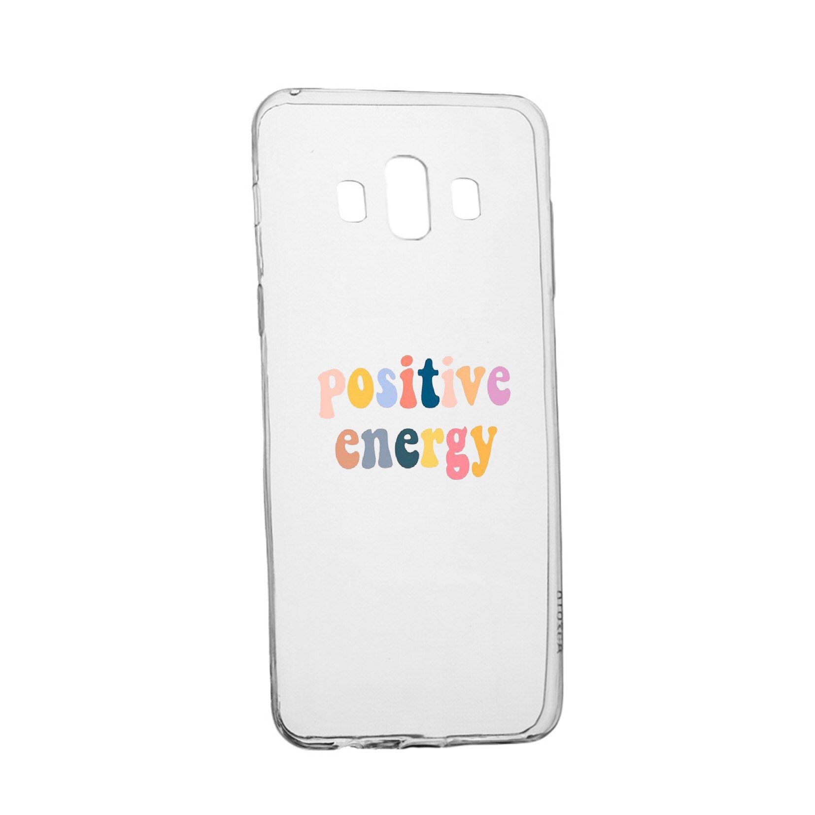 Husa de protectie cu mesaj Positive Energy, pentru Samsung Galaxy J6 Plus 2018, rezistenta la uzura, anti-alunecare, din silicon Premium, 479