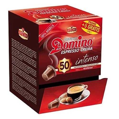Capsule cafea Domino ESPRESSO CREMA INTEMSO , compatibile Nespresso 50 capsule +5