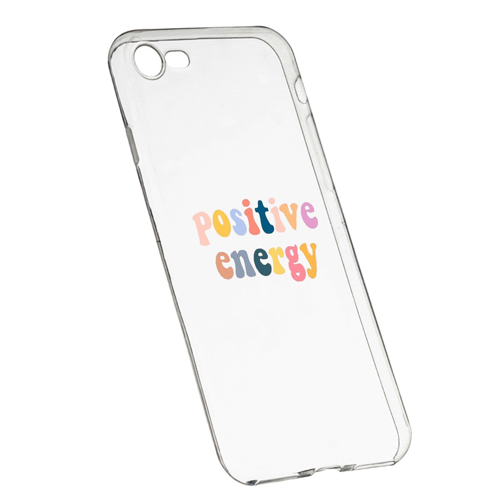Husa de protectie cu mesaj Positive Energy, pentru Apple iPhone 6 / 6S, rezistenta la uzura, anti-alunecare, din silicon Premium, 479