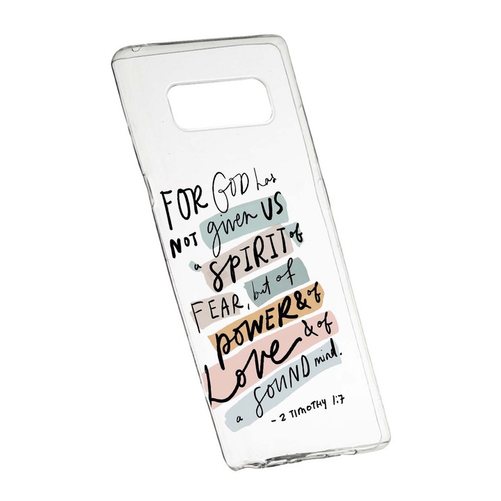 Husa de protectie cu mesaj Bible, pentru Samsung Galaxy Note 9, rezistenta la uzura, anti-alunecare, din silicon Premium, 481