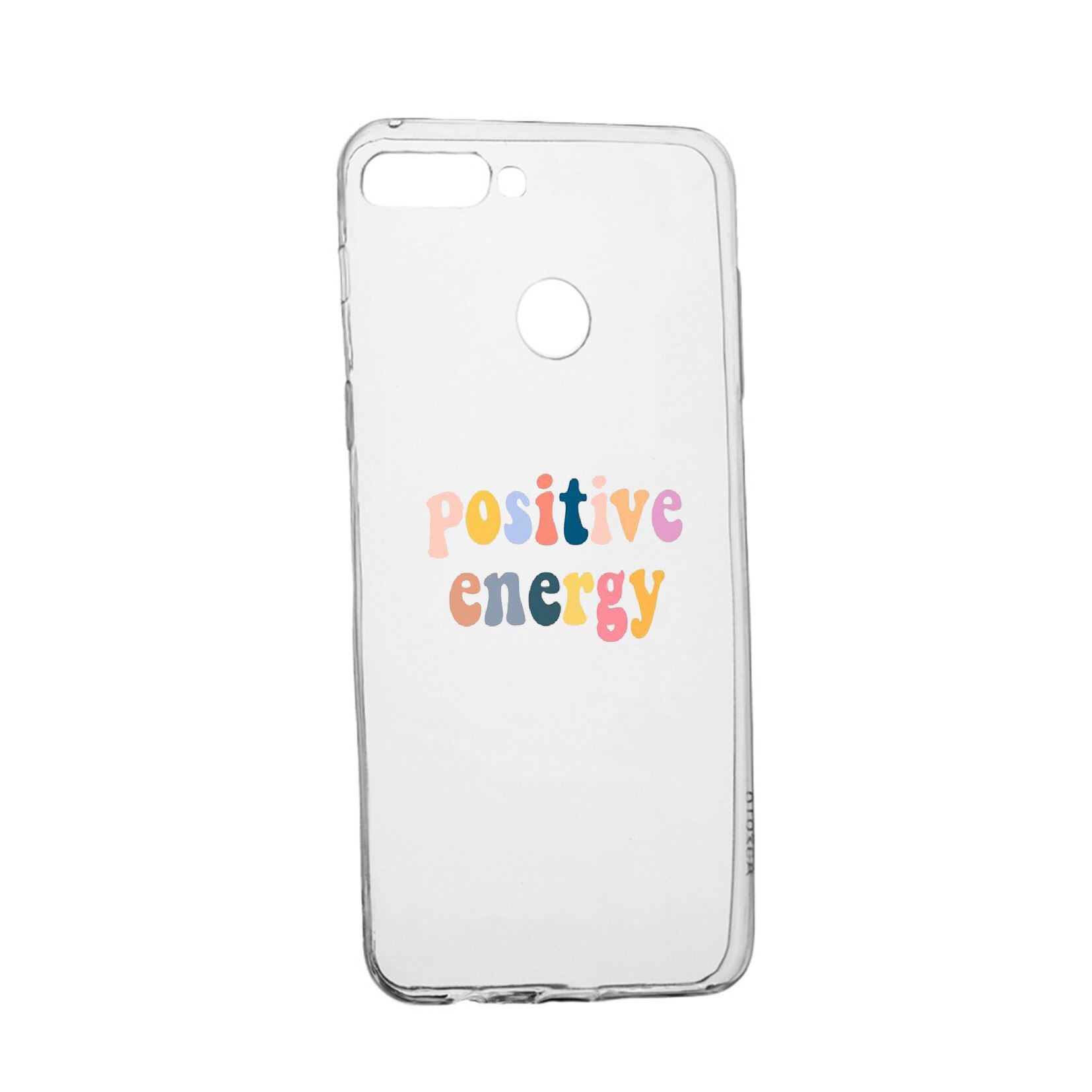 Husa de protectie cu mesaj Positive Energy, pentru Oppo A7/ AX7, rezistenta la uzura, anti-alunecare, din silicon Premium, 479