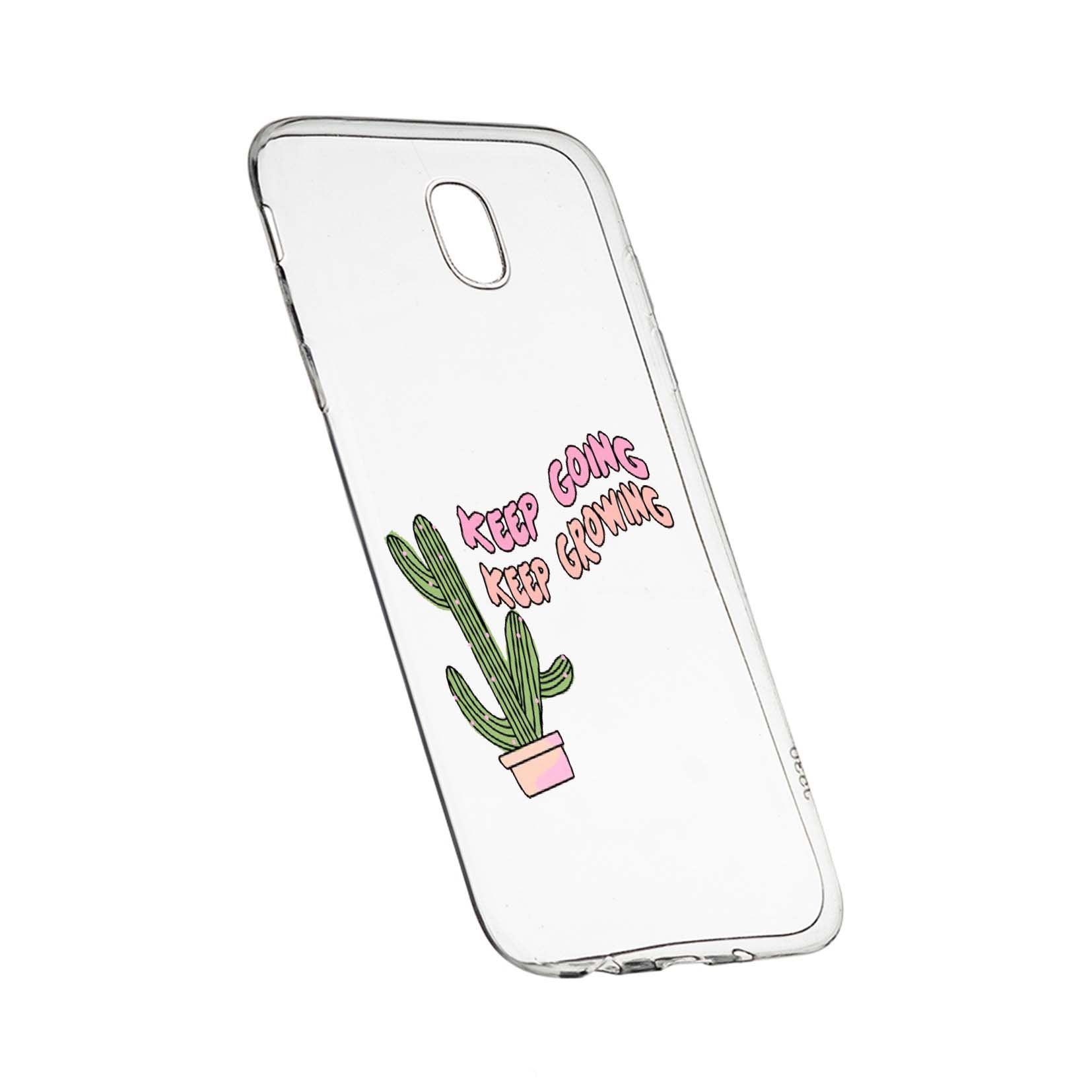 Husa de protectie cu mesaj Keep Going, pentru HTC U Play, rezistenta la uzura, anti-alunecare, din silicon Premium, 482