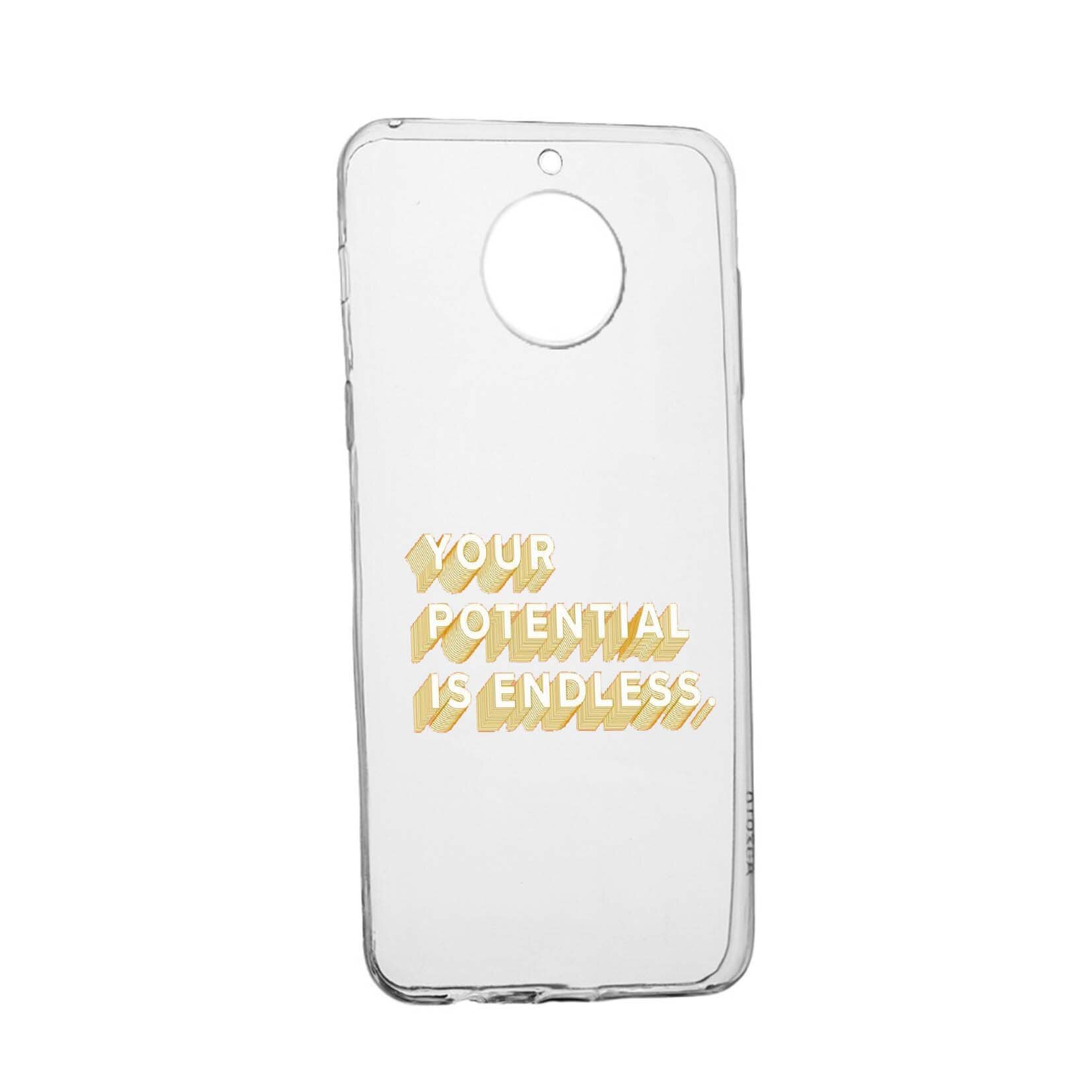 Husa de protectie cu mesaj Endless, pentru Motorola Moto E5 Plus, rezistenta la uzura, anti-alunecare, din silicon Premium, 484