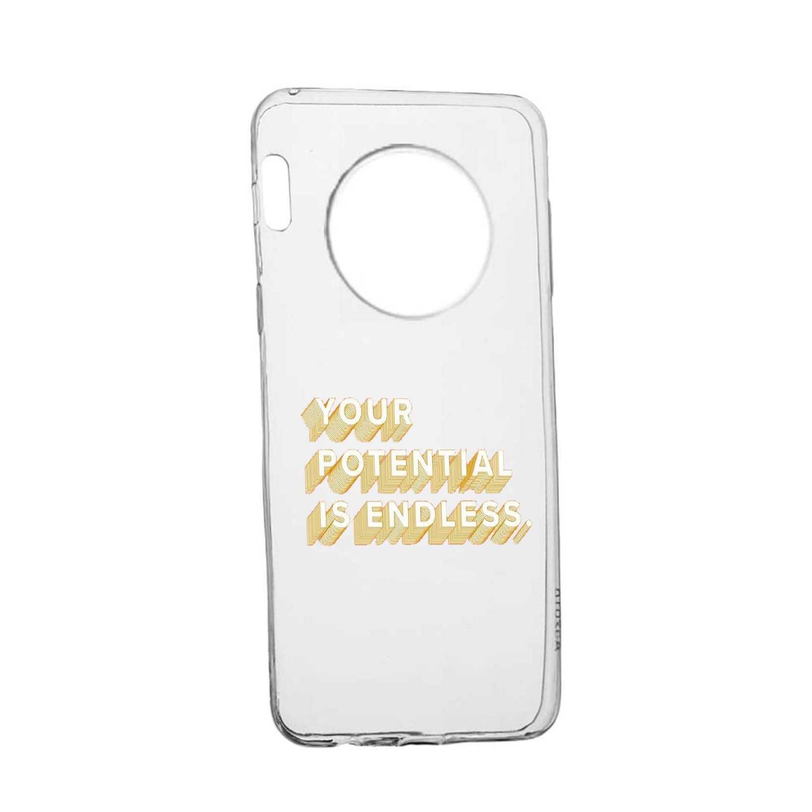 Husa de protectie cu mesaj Endless, pentru Huawei Mate 30, rezistenta la uzura, anti-alunecare, din silicon Premium, 484