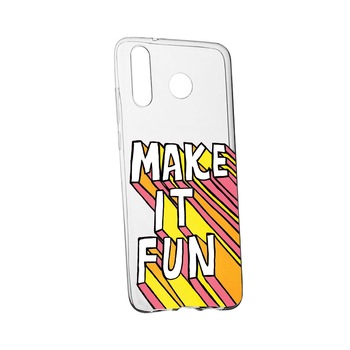 Husa de protectie cu mesaj Make It Fun, pentru Samsung Galaxy A60, rezistenta la uzura, anti-alunecare, din silicon Premium, 494 Husa de protectie cu mesaj Make It Fun, pentru Samsung Galaxy A60, rezistenta la uzura, anti-alunecare, din silicon Premium, 494