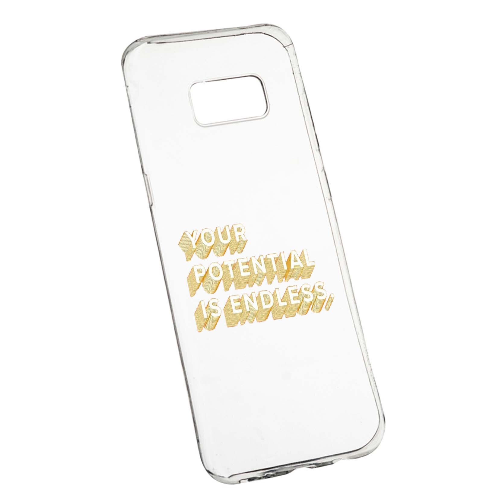 Husa de protectie cu mesaj Endless, pentru Samsung Galaxy S8 Plus, rezistenta la uzura, anti-alunecare, din silicon Premium, 484