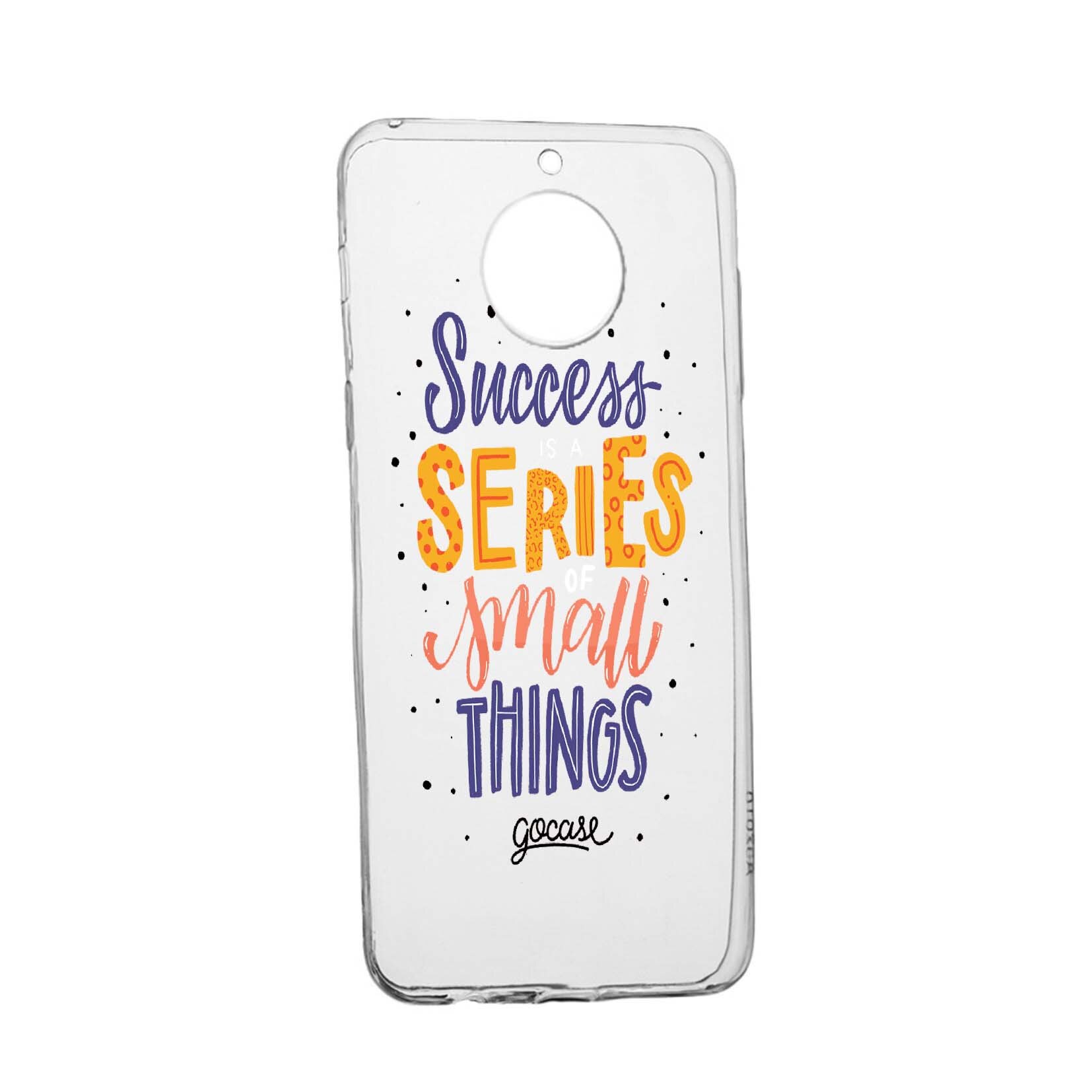 Husa de protectie cu mesaj Success, pentru Motorola Moto G6 PLAY, rezistenta la uzura, anti-alunecare, din silicon Premium, 485