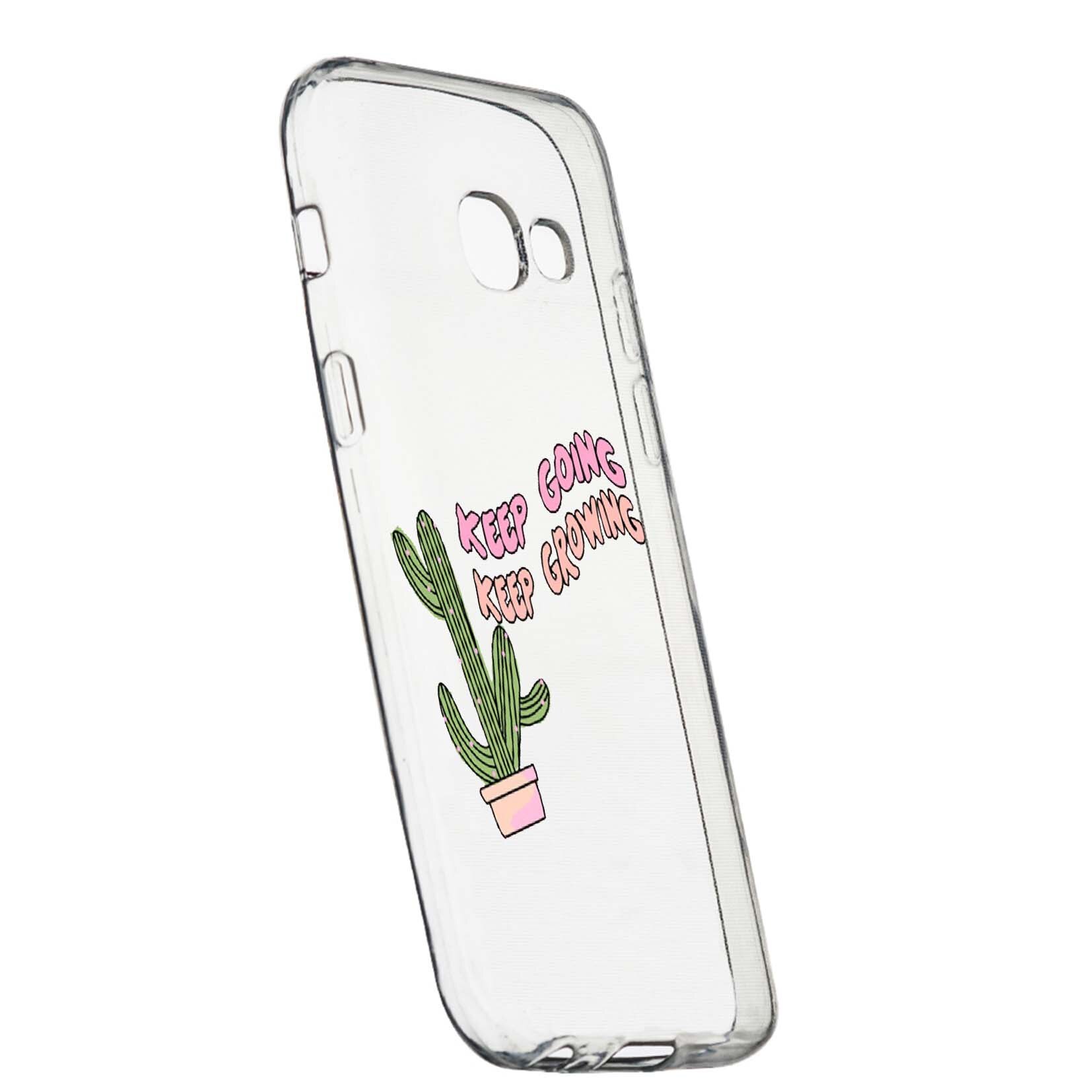 Husa de protectie cu mesaj Keep Going, pentru Samsung Galaxy Xcover 4, rezistenta la uzura, anti-alunecare, din silicon Premium, 482