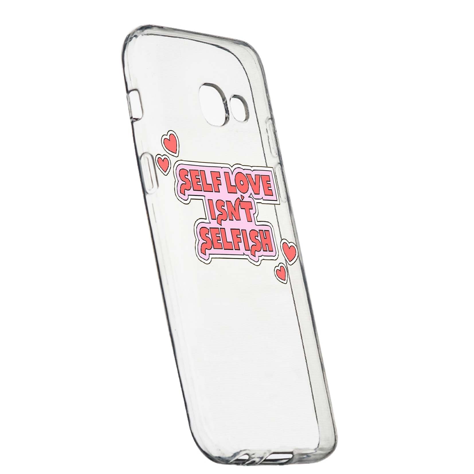 Husa de protectie cu mesaj Self Love, pentru Samsung Galaxy A5 2016, rezistenta la uzura, anti-alunecare, din silicon Premium, 493