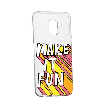 Husa de protectie cu mesaj Make It Fun, pentru Samsung Galaxy A6 2018, rezistenta la uzura, anti-alunecare, din silicon Premium, 494 Husa de protectie cu mesaj Make It Fun, pentru Samsung Galaxy A6 2018, rezistenta la uzura, anti-alunecare, din silicon Premium, 494