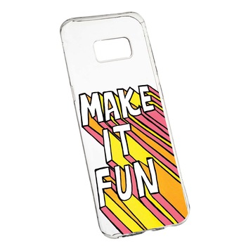 Husa de protectie cu mesaj Make It Fun, pentru Samsung Galaxy S8, rezistenta la uzura, anti-alunecare, din silicon Premium, 494 Husa de protectie cu mesaj Make It Fun, pentru Samsung Galaxy S8, rezistenta la uzura, anti-alunecare, din silicon Premium, 494