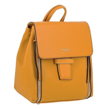 Rucsac dama, David Jones, mini, din piele ecologica, galben, cu clapa, 99561208 Rucsac dama, David Jones, mini, din piele ecologica, galben, cu clapa, 99561208