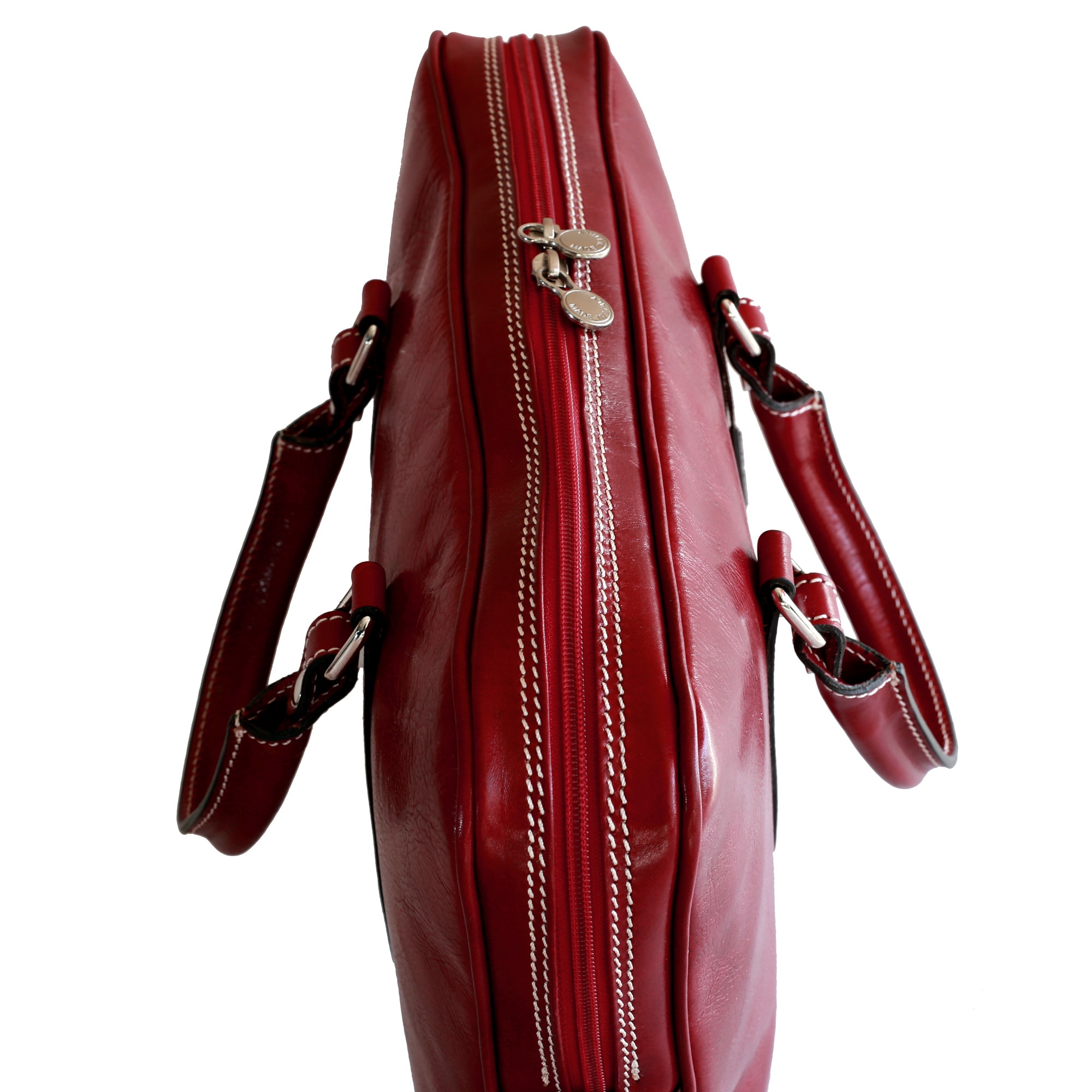 Geanta dama laptop, piele naturala, bordo, SS142D
