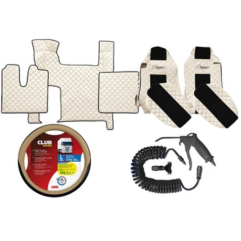 Set cabina huse si presuri MAN TGX 2 sertare cu scaun ISRI crem 2007-2016 Set cabina huse si presuri MAN TGX 2 sertare cu scaun ISRI crem 2007-2016