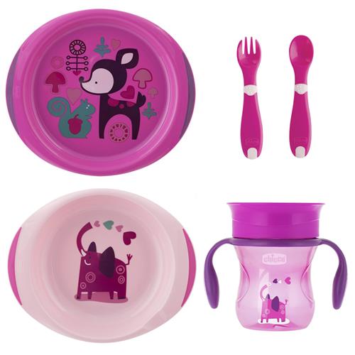 Set Chicco complet Hranire 12 luni+, GIRL