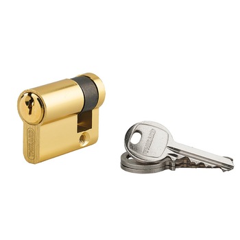 Semi-cilindru Thirard „ECO” 30 x 10 mm, din aluminiu cu finisaj alama, mecanism cu 5 pini Semi-cilindru Thirard „ECO” 30 x 10 mm, din aluminiu cu finisaj alama, mecanism cu 5 pini