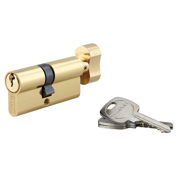 Cilindru cu buton Thirard „STD” 40 x 30 mm, din alama, mecanism cu 5 pini, 3 chei Cilindru cu buton Thirard „STD” 40 x 30 mm, din alama, mecanism cu 5 pini, 3 chei