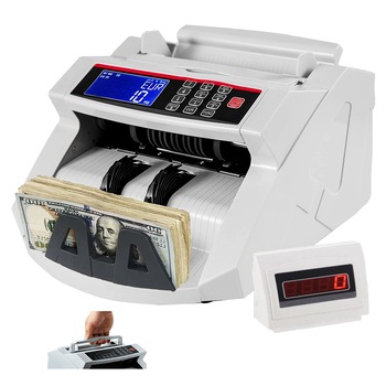Masina numarat bani AKU Detectie falsuri Bancnote, Afisaj LCD Digital Extern Bill Counter model 2020 AK6373 Masina numarat bani AKU Detectie falsuri Bancnote, Afisaj LCD Digital Extern Bill Counter model 2020 AK6373