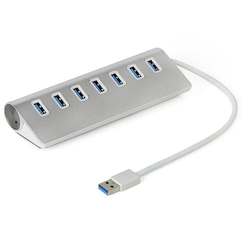 Cablu de date fast charge cu 7 porturi USB 3.0, 5Gbps, din aluminiu, BBL1269