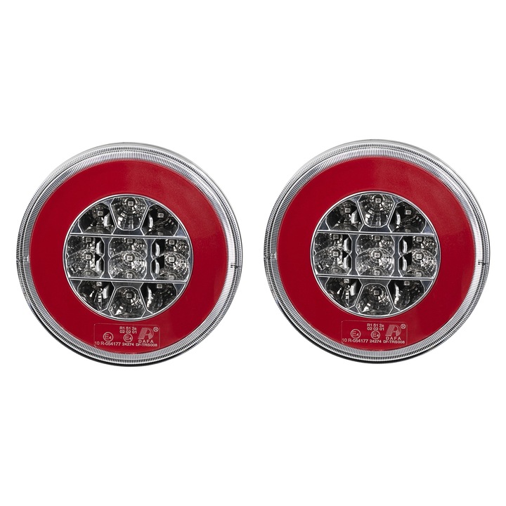 Set 2X Lampi Spate Flexzon 3 Functii, cu LED, 12-24V, Glow Neon, 14cm Diametru