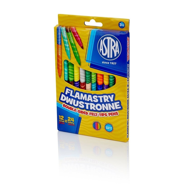 Флумастери с филц Астра 12 бр 24 цвята