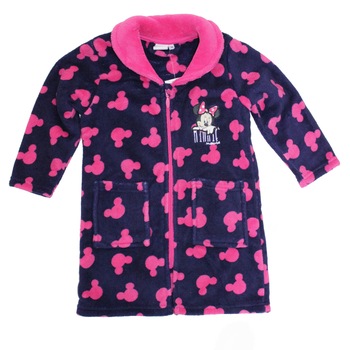 Halat de baie, cu fermoar, Minnie Mouse, bluemarin 98 cm Halat de baie, cu fermoar, Minnie Mouse, bluemarin 98 cm
