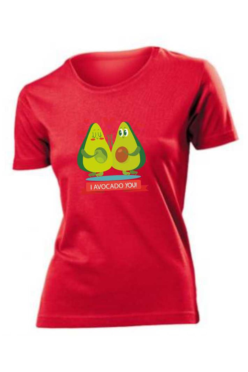 Tricou personalizat, RAYO, I avocado you, Rosu, Dama, Rosu
