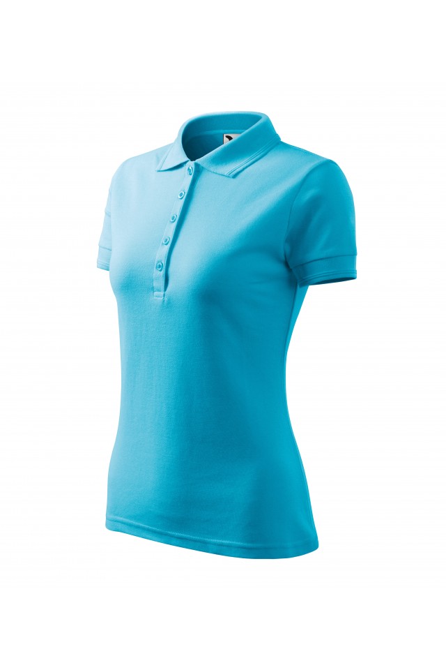 Tricou polo pentru dama, Turcoaz, 210-44, Turcoaz