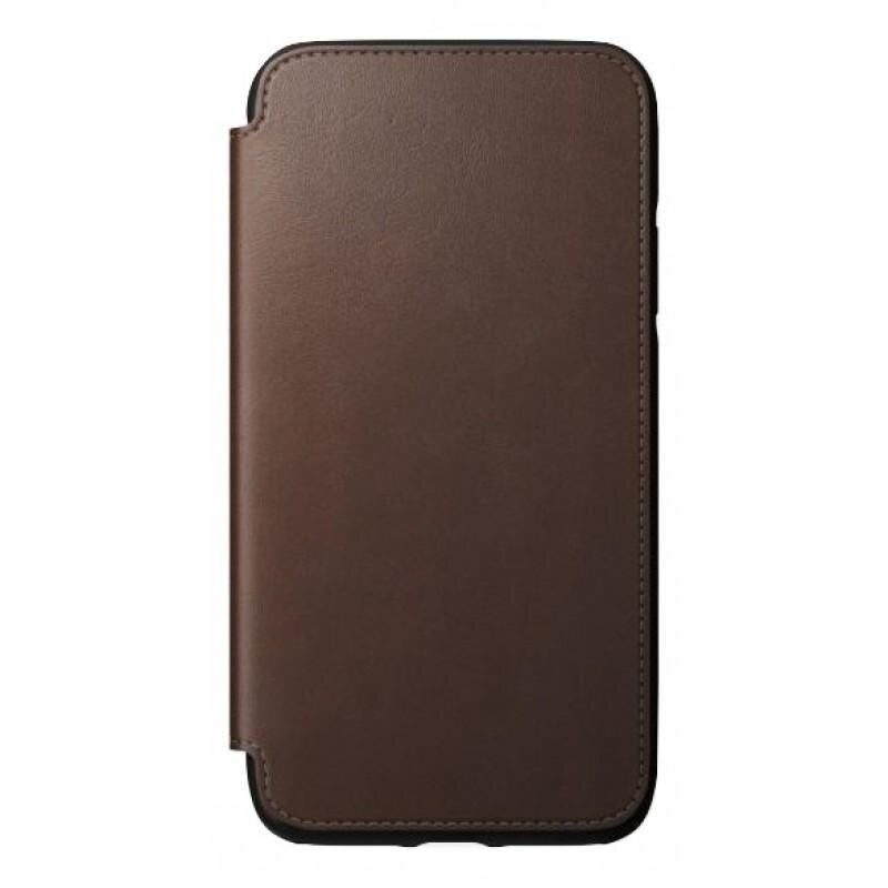 Husa din piele naturala NOMAD Rugged Folio iPhone 11 Brown