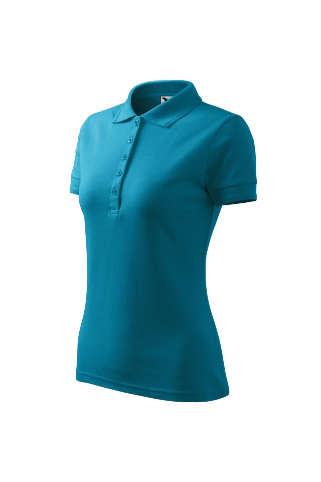 Tricou polo pentru dama, Turcoaz inchis, 210-59, Turcoaz