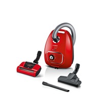 Aspirator cu sac, Bosch, 75 dB, filtru HEPA H13, Rosu