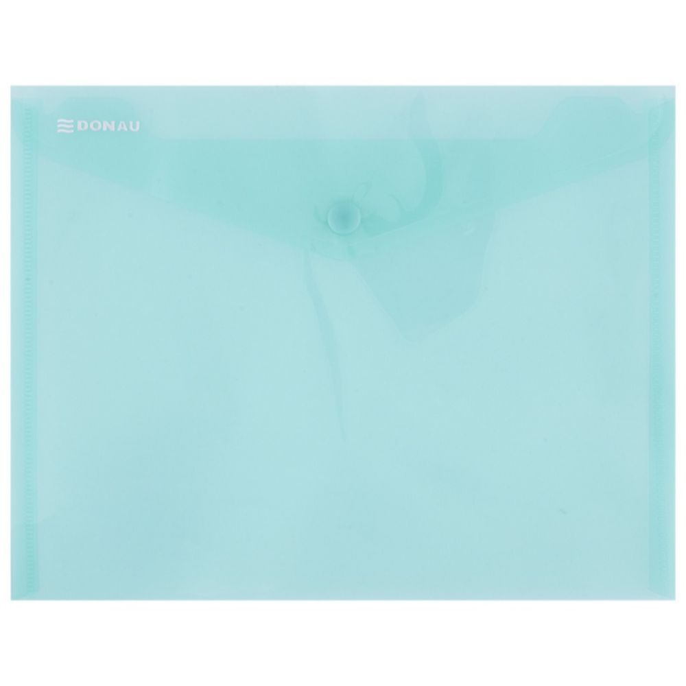 Set 10 Mape din Plastic C5 DONAU cu Capsa si Clapeta in V, Dimensiune 240x185 mm, Polipropilena 180 Mic, Culoare Verde