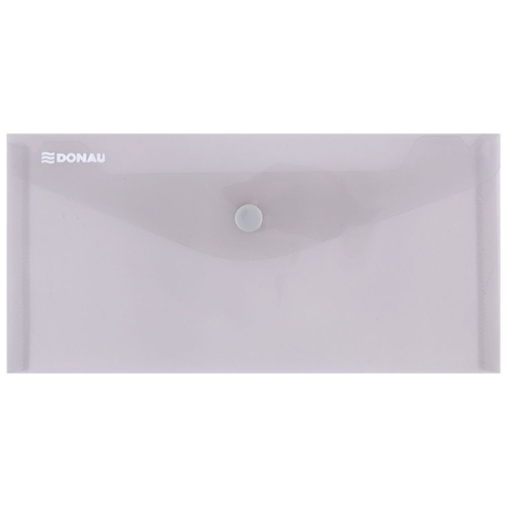 Set 10 Mape din Plastic DL DONAU cu Capsa si Clapeta in V, Dimensiune 225x126 mm, Polipropilena 180 Mic, Culoare Fumurie