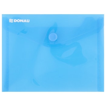 Set 10 Mape din Plastic A6 DONAU cu Capsa si Clapeta in V, Dimensiune 150x115 mm, Polipropilena 180 Mic, Culoare Albastra Set 10 Mape din Plastic A6 DONAU cu Capsa si Clapeta in V, Dimensiune 150x115 mm, Polipropilena 180 Mic, Culoare Albastra