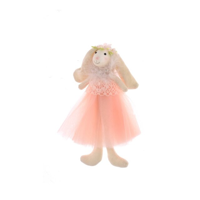 Figurina textila, iepuras cu agatatoare, 21x8 cm