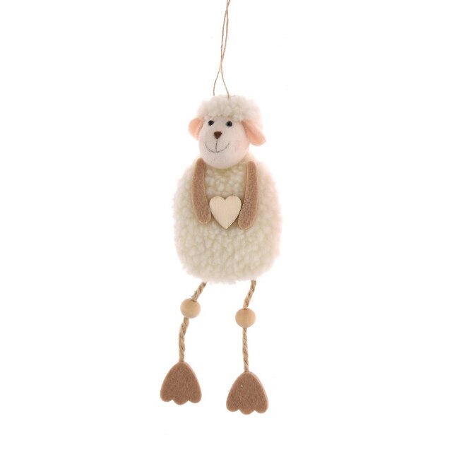 Figurina textila, oita cu agatatoare, 19.5x7x2 cm