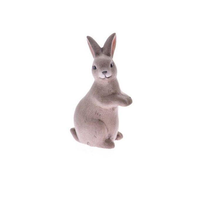 Figurina ceramica, iepuras maro, 8x7x17 cm