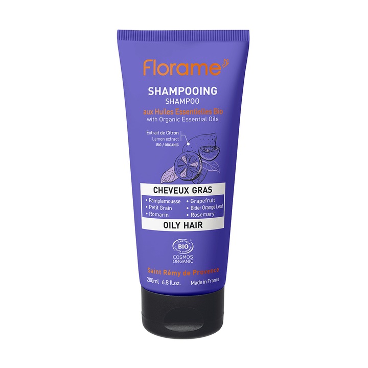 Sampon par gras bio, Florame, 200ml