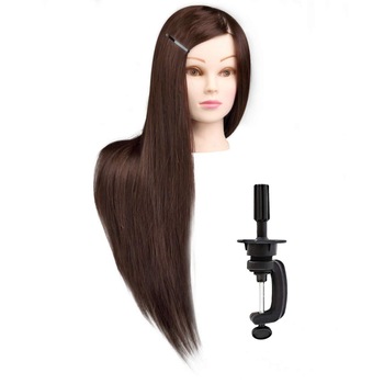 Set Manechin cap pentru practica salon frizerie coafor, 50 cm, Saten , Lung, Des, exersat Impletituri CPB04 cu suport Set Manechin cap pentru practica salon frizerie coafor, 50 cm, Saten , Lung, Des, exersat Impletituri CPB04 cu suport