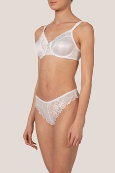 Triumph, Sutien moale cu insertii de dantela Ladyform, Alb Triumph, Sutien moale cu insertii de dantela Ladyform, Alb
