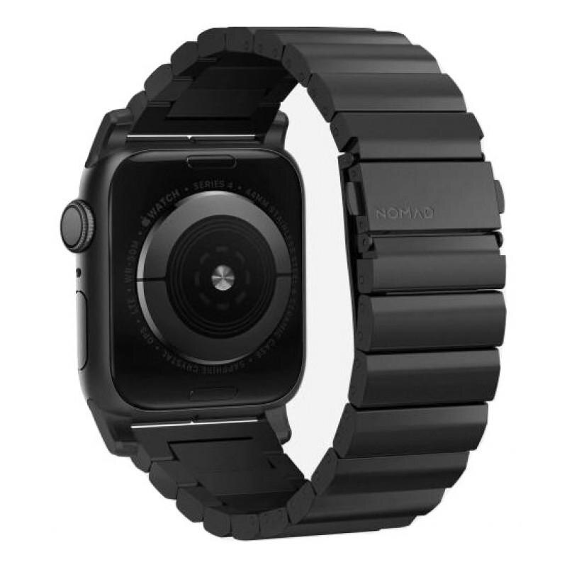 Curea otel inoxidabil NOMAD Stainless Apple Watch 1/2/3/4/5/6/7/SE (42/44/45mm) Black