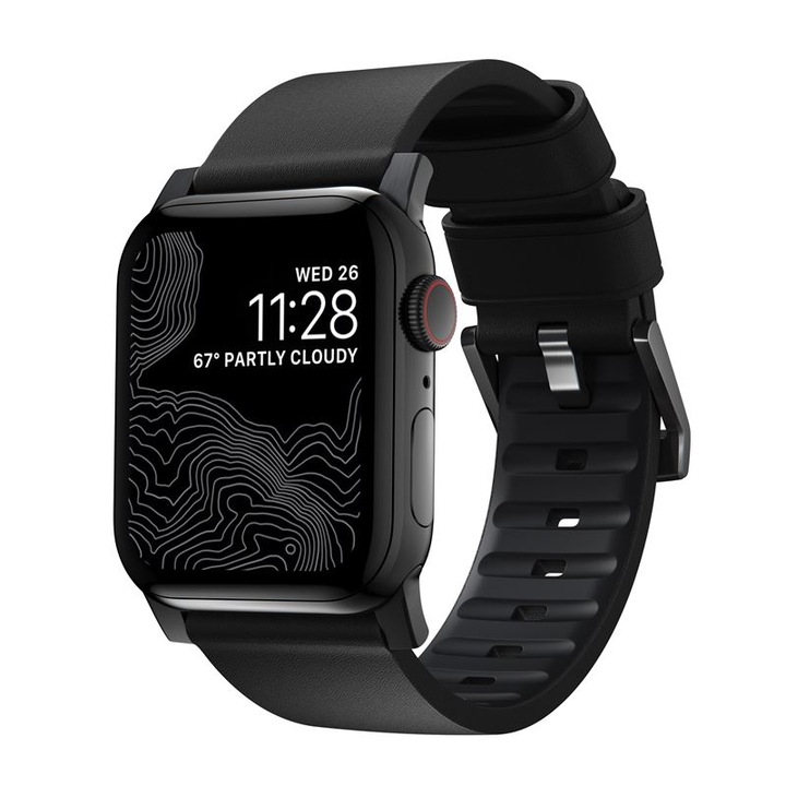 Curea Smartwatch, Nomad Active Strap Pro Apple Watch 44/42 mm, Negru
