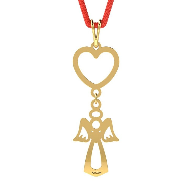 Висулка червена връв, Златист, модел 71